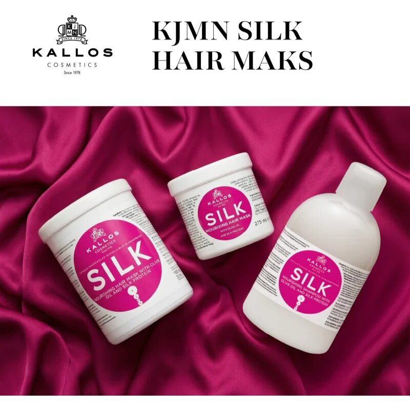 Kallos KJMN Professional Silk maska pro suché a zcitlivělé vlasy 1000 ml