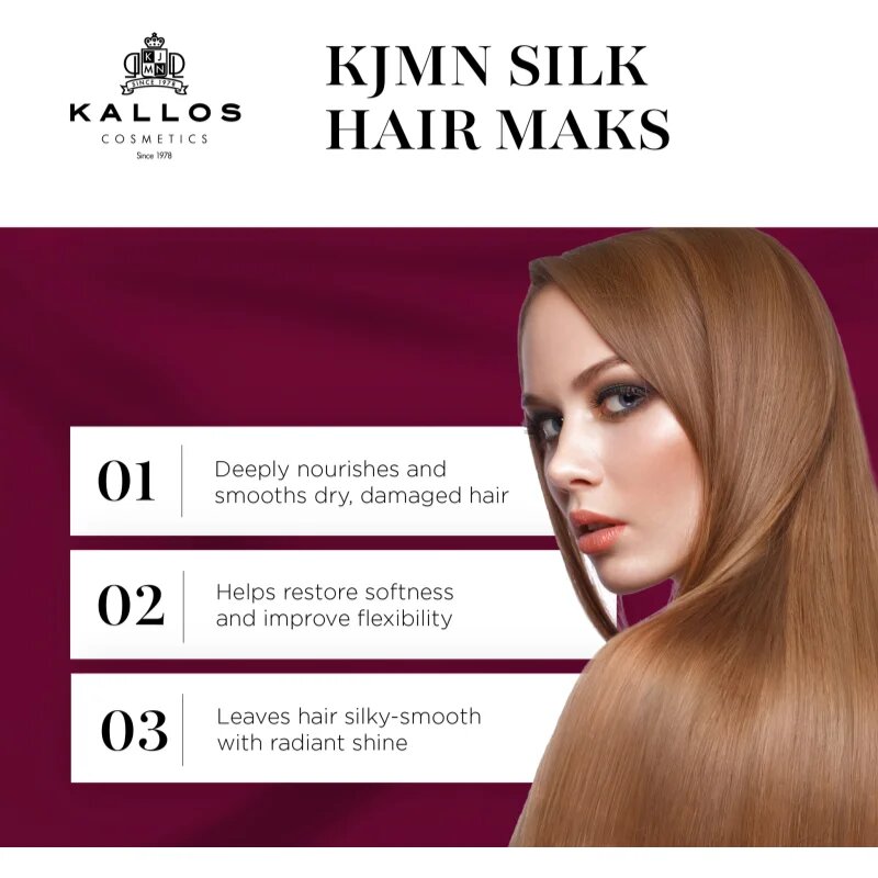 Kallos KJMN Professional Silk maska pro suché a zcitlivělé vlasy 275 ml