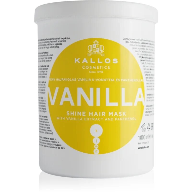 Kallos KJMN Professional Vanilla revitalizační maska na vlasy 1000 ml