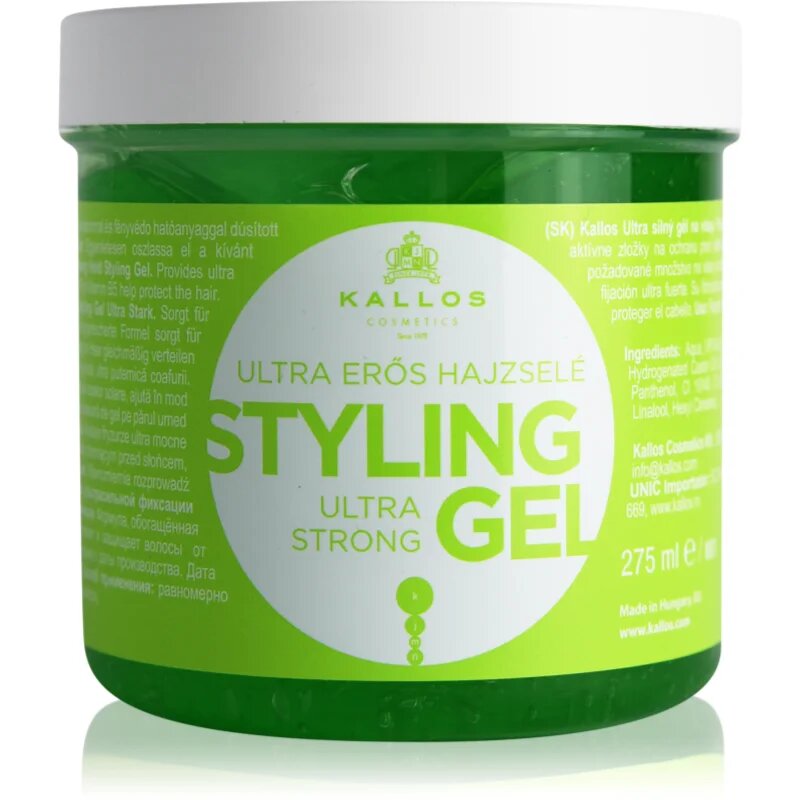 Kallos KJMN Ultra Strong Styling Gel extra silný gel na vlasy 275 ml