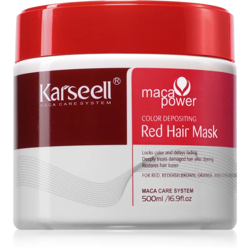 Karseell Color Depositing Red Hair Mask maska pro zvýraznění barvy vlasů 500 ml