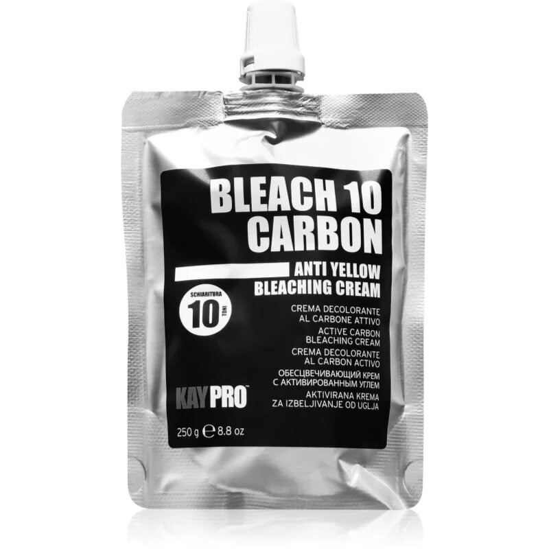 Kaypro Bleach 10 Carbon Anti Yellow Bleaching Cream zesvětlující krém na vlasy 250 g