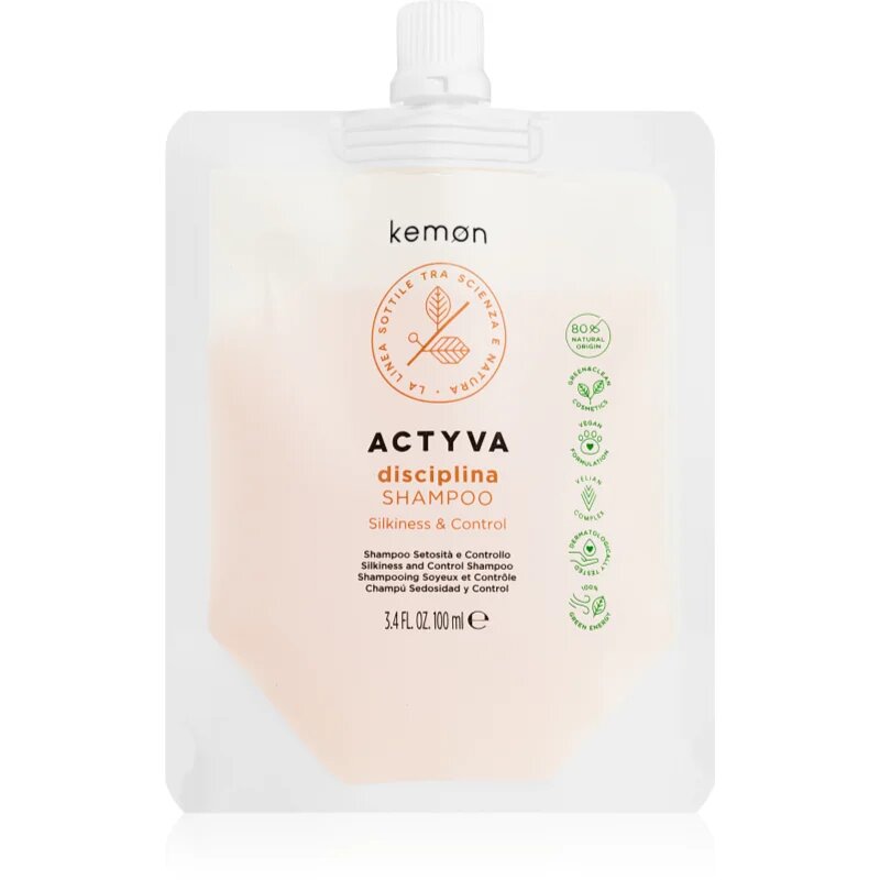 Kemon Group Actyva Disciplina regenerační a hydratační šampon pro křehké vlasy bez lesku 100 ml