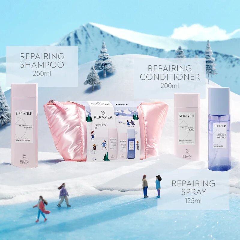 KERASILK Essentials Repairing Set 2026 dárková sada pro suché a poškozené vlasy