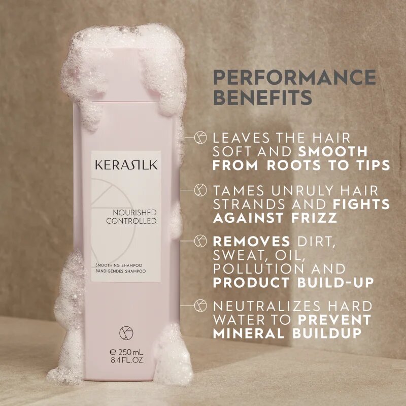 KERASILK Essentials Smoothing Shampoo šampon pro hrubé a nepoddajné vlasy 250 ml