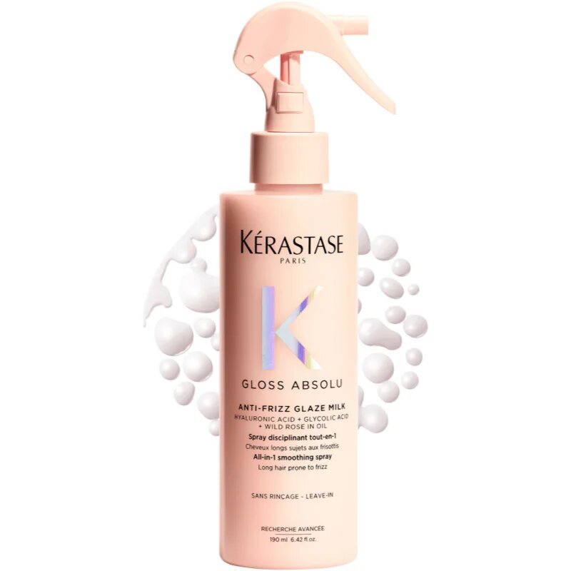 Kérastase Gloss Absolu Anti-Frizz Glaze Milk bezoplachový sprej pro lesk a hebkost vlasů 190 ml