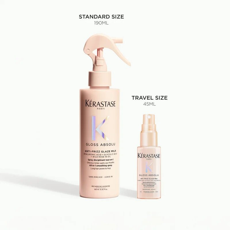 Kérastase Gloss Absolu Anti-Frizz Glaze Milk bezoplachový sprej pro lesk a hebkost vlasů 45 ml