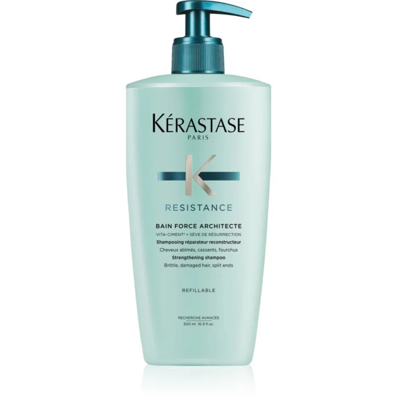 Kérastase Résistance Bain Force Architecte šampon s posilujícími účinky pro oslabené a lehce poškozené vlasy 500 ml