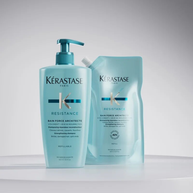 Kérastase Résistance Bain Force Architecte šampon s posilujícími účinky pro oslabené a lehce poškozené vlasy 500 ml