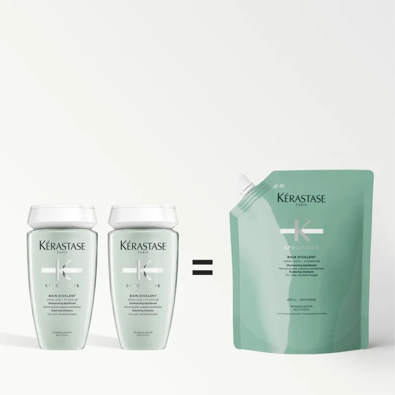 Kérastase Specifique Bain Divalent hloubkově čisticí šampon pro mastnou pokožku hlavy Refill 500 ml