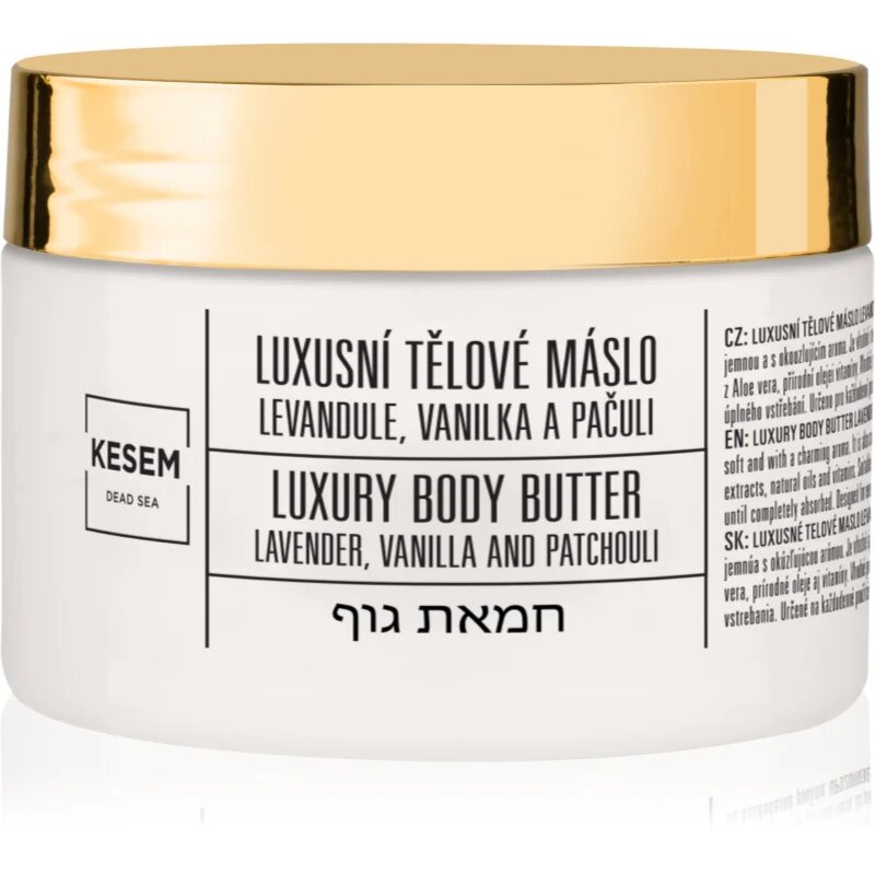 KESEM Luxury Body Butter Lavender Vanilla & Patchouli tělové máslo levandule vanilka a pačuli 350 ml