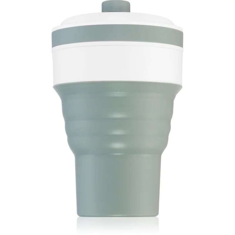 KidPro Collapsible Mug hrnek s brčkem Grey 1 ks