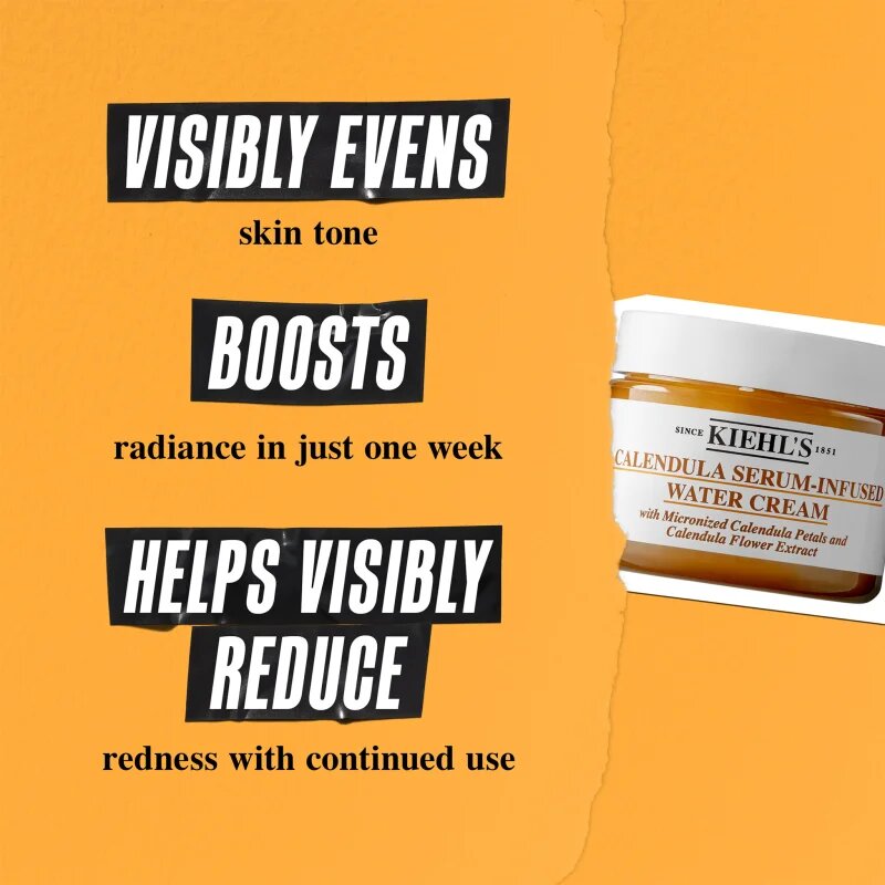 Kiehl's Calendula Serum-Infused Water Cream lehký hydratační denní krém pro všechny typy pleti včetně citlivé 50 ml
