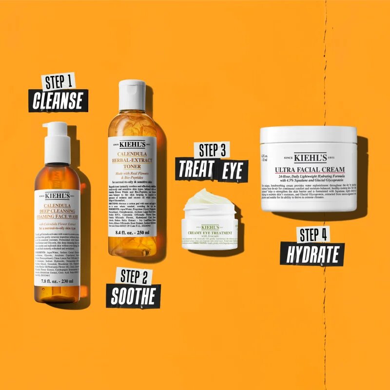 Kiehl's Calendula Serum-Infused Water Cream lehký hydratační denní krém pro všechny typy pleti včetně citlivé 50 ml