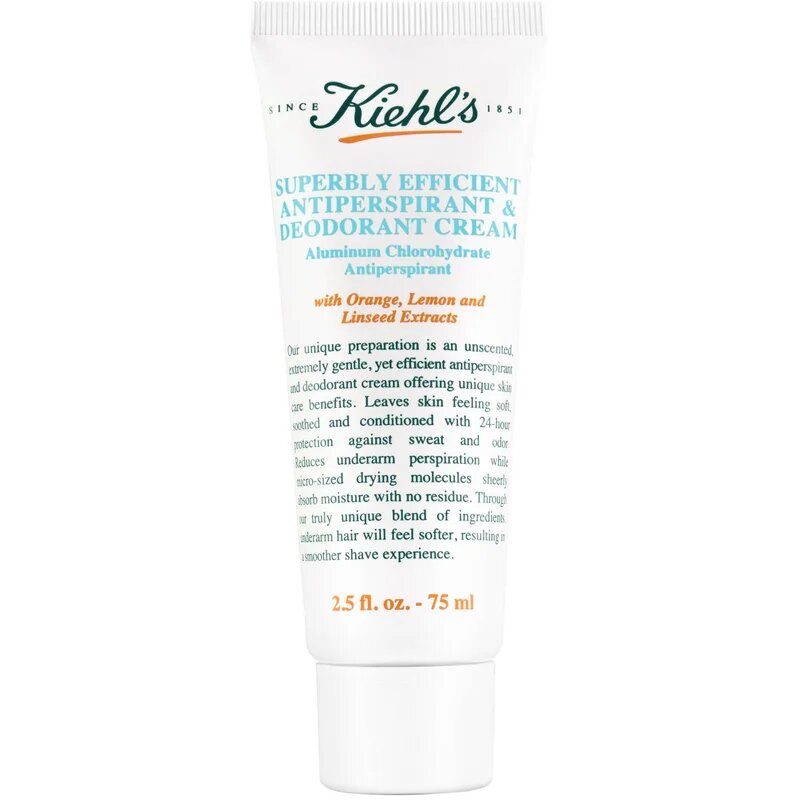 Kiehl's Superbly Efficient Antiperspirant & Deodorant Cream krémový antiperspirant pro všechny typy pokožky 75 ml