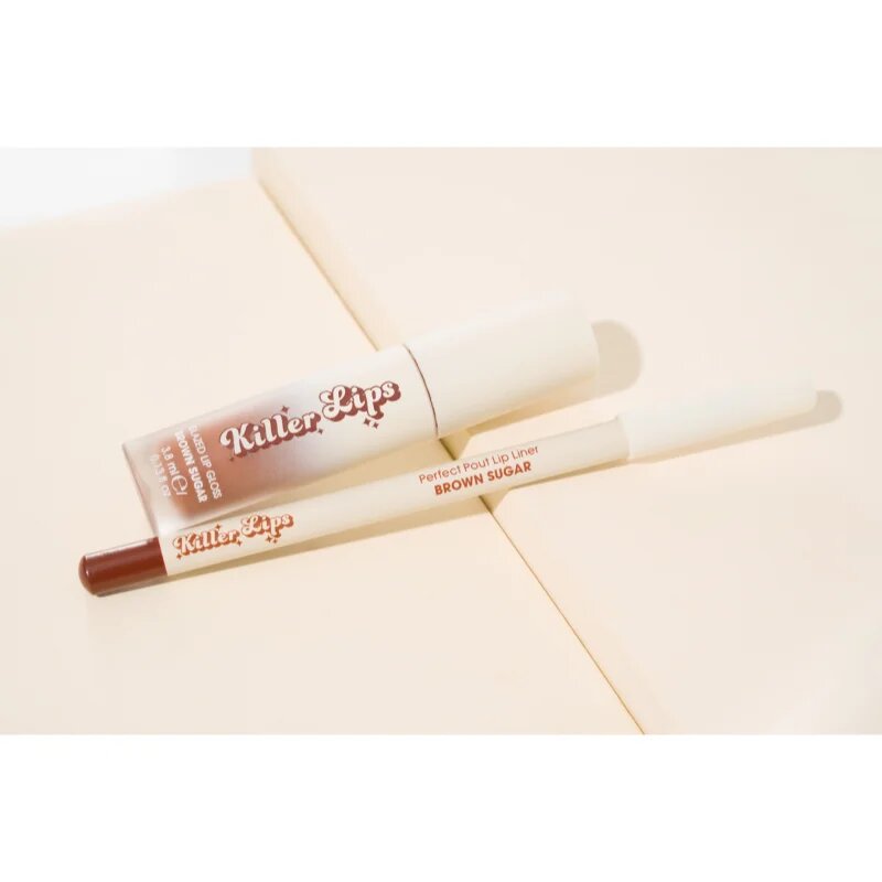 Killer Lips Pucker Up Lip Kit set na rty pro ženy Brown Sugar