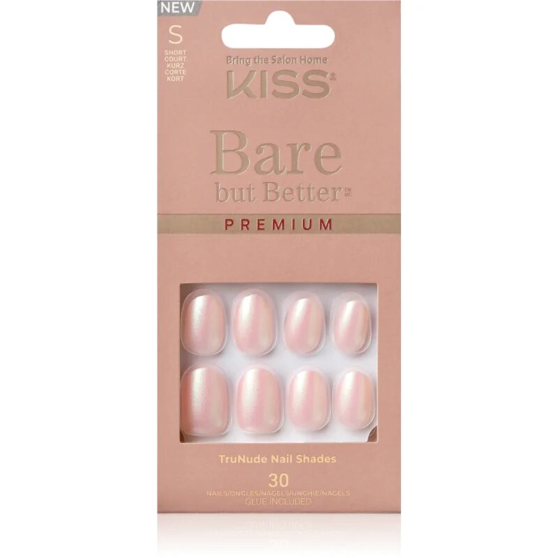 KISS Bare But Better Premium umělé nehty Mocha 30 ks