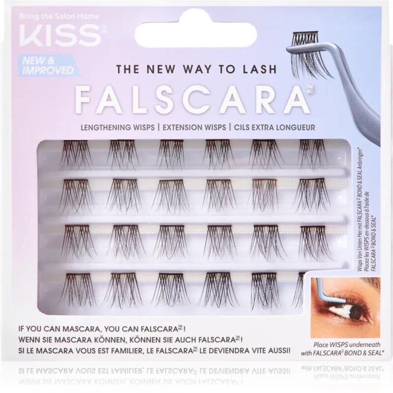 KISS Falscara Wisp trsové nalepovací řasy Lengthening Wisps 24 ks