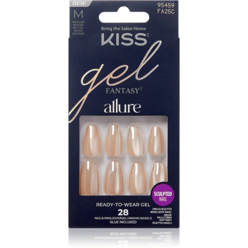 KISS Gel Fantasy Allure umělé nehty MoonBeam 28 ks