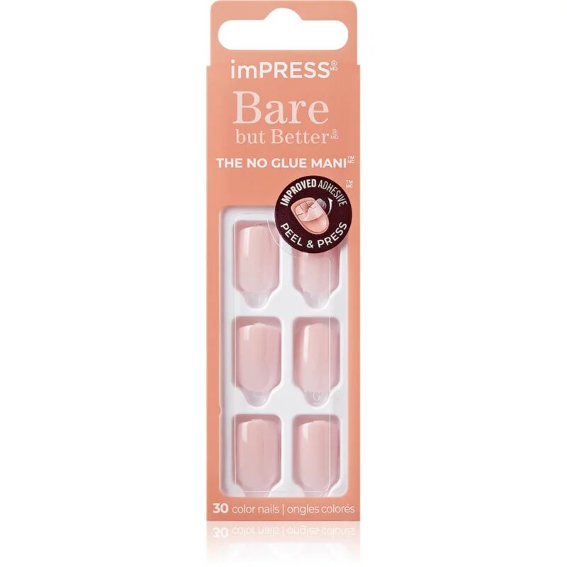 KISS imPRESS Bare but Better umělé nehty samolepicí Instinct 30 ks