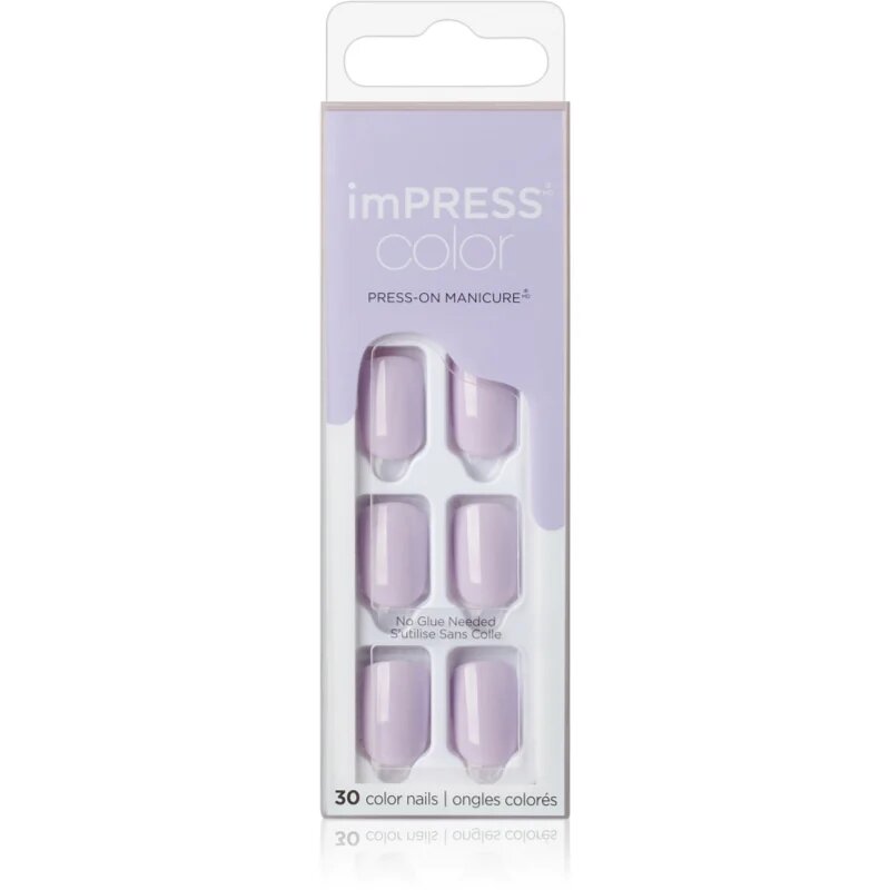 KISS imPRESS Color Short umělé nehty samolepicí Picture Purplect 30 ks