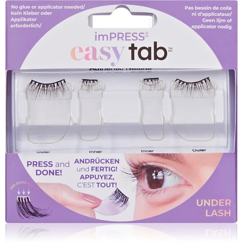 KISS imPRESS easy tab samolepící trsové řasy 4 ks