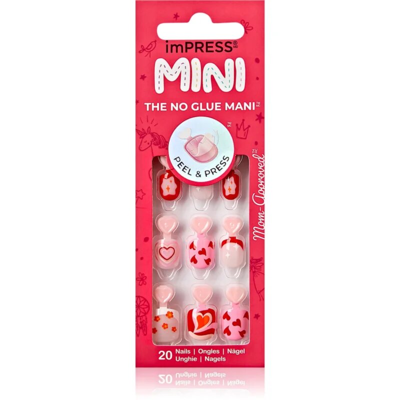 KISS imPRESS Mini umělé nehty samolepicí 28 ks