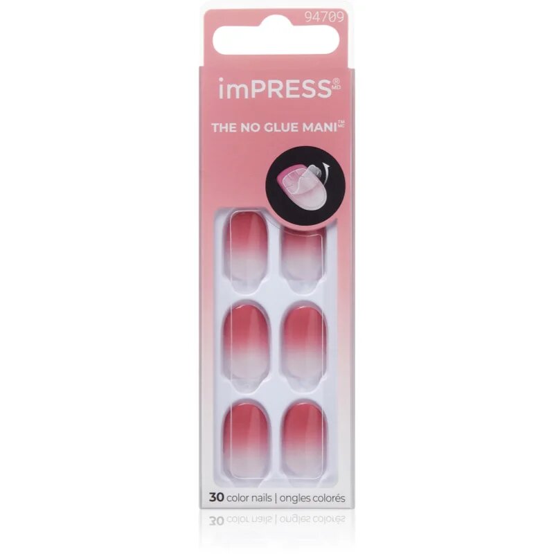 KISS imPRESS The No Glue Mani umělé nehty samolepicí Beat The Heat 30 ks
