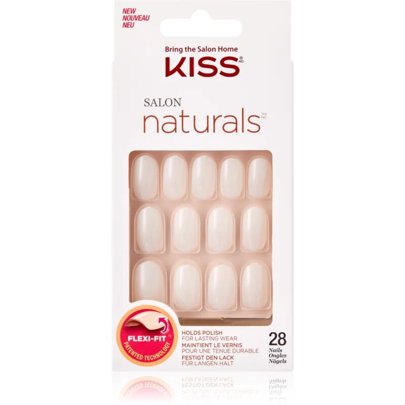 KISS Salon Natural Break Even umělé nehty 28 ks