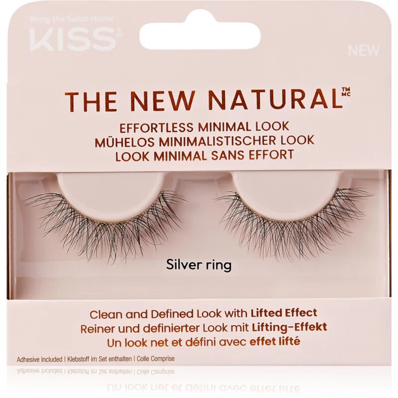 KISS The New Natural Effortless Minimal Look umělé řasy Silver Ring 1 pár