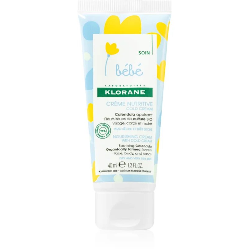 Klorane Bébé Nutrition vyživující krém pro děti 40 ml