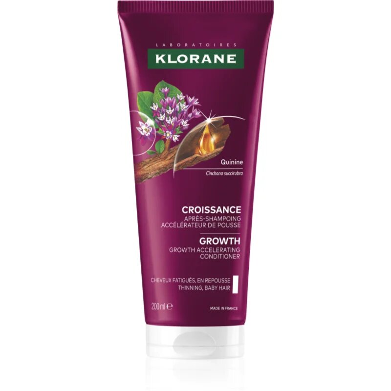 Klorane Chinin Growth Accelerating Conditioner kondicionér pro růst vlasů a posílení od kořínků 200 ml