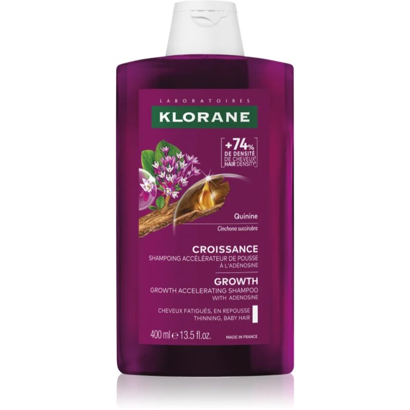 Klorane Chinin Growth Accelerating Shampoo šampon pro růst vlasů a posílení od kořínků 400 ml