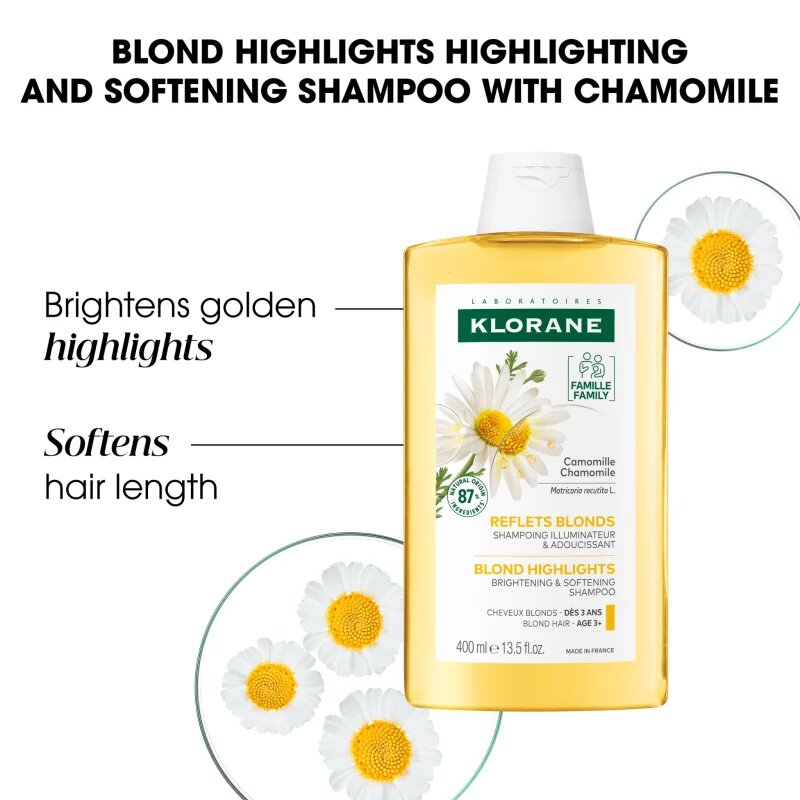 Klorane Heřmánek šampon pro blond vlasy 400 ml