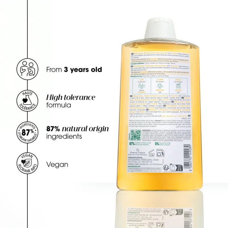 Klorane Heřmánek šampon pro blond vlasy 400 ml