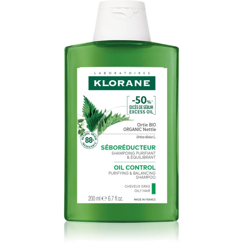 Klorane Kopřiva čisticí šampon na mastné vlasy 200 ml