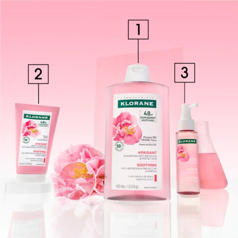 Klorane Pivoňka Soothing Sensitive Hair Scalp Shampoo šampon pro citlivou pokožku hlavy 200 ml