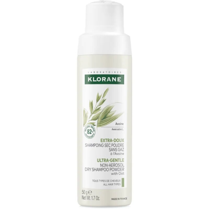 Klorane ULTRA-GENTLE Dry Shampoo with Oat Milk suchý šampon bez aerosolu pro všechny typy vlasů 50 g