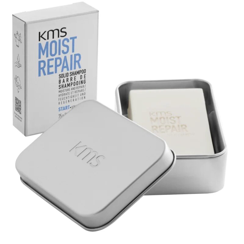 KMS Moist Repair Solid Shampoo tuhý šampon pro poškozené vlasy 75 g