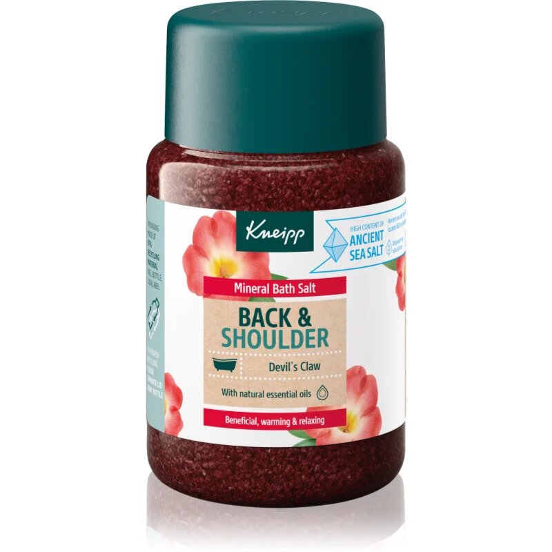 Kneipp Back & Shoulder sůl do koupele Devil's Claw 500 g