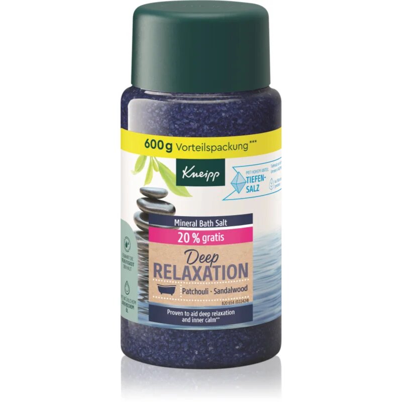 Kneipp Deep Relaxation sůl do koupele Patchouli & Sandalwood 600 g