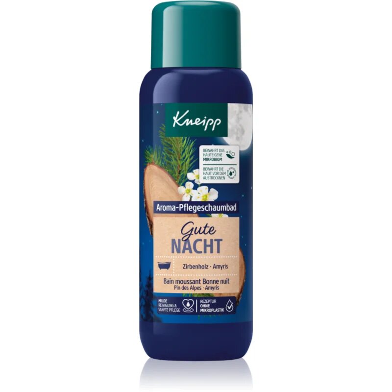 Kneipp Good Night pěna do koupele Swiss Stone Pine & Balsam Torchwood 400 ml