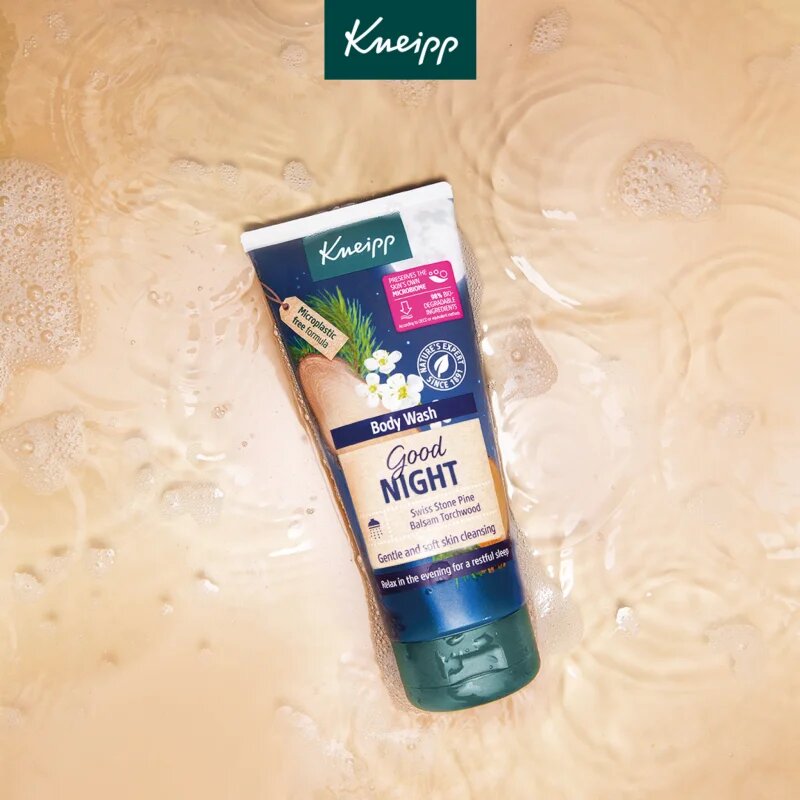 Kneipp Good Night sprchový gel Swiss Stone Pine & Balsam Torchwood 200 ml