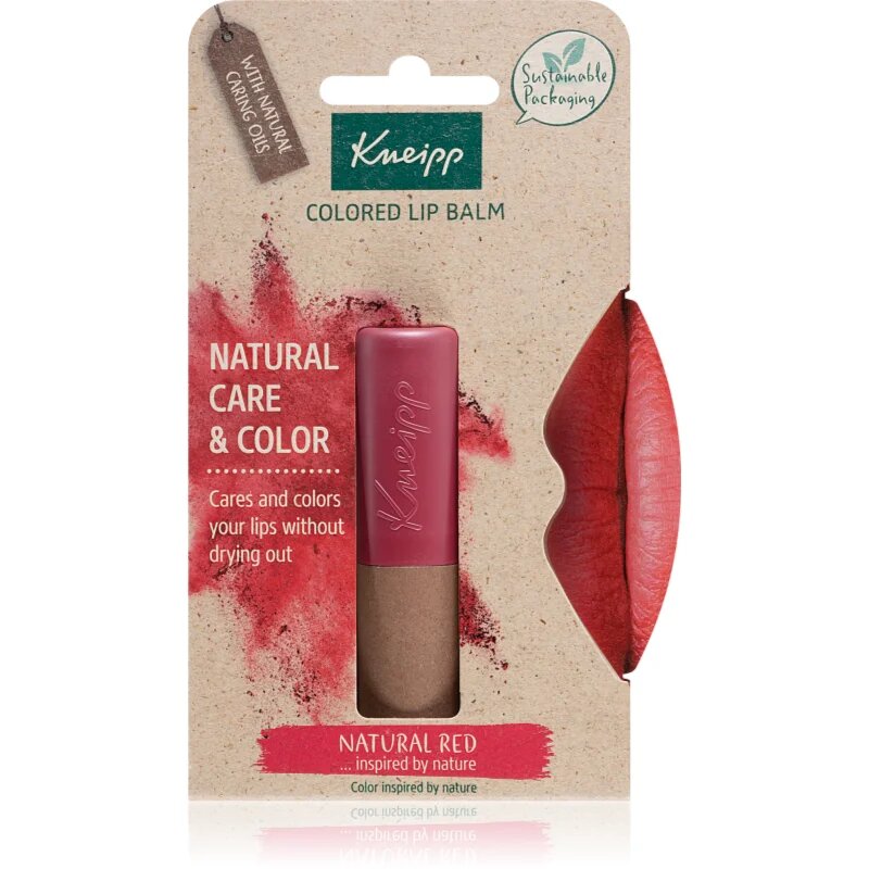 Kneipp Natural Care & Color barevný balzám na rty odstín Natural Red 3.5 g