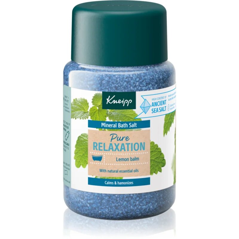 Kneipp Pure Relaxation sůl do koupele Lemon Balm 500 g