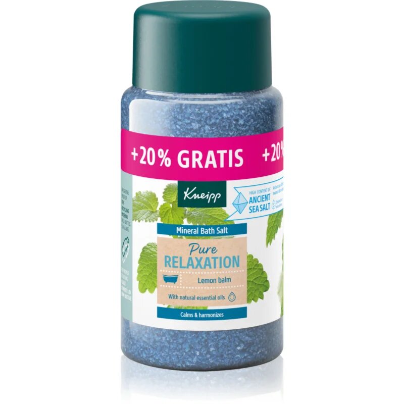 Kneipp Pure Relaxation sůl do koupele Lemon Balm 600 g