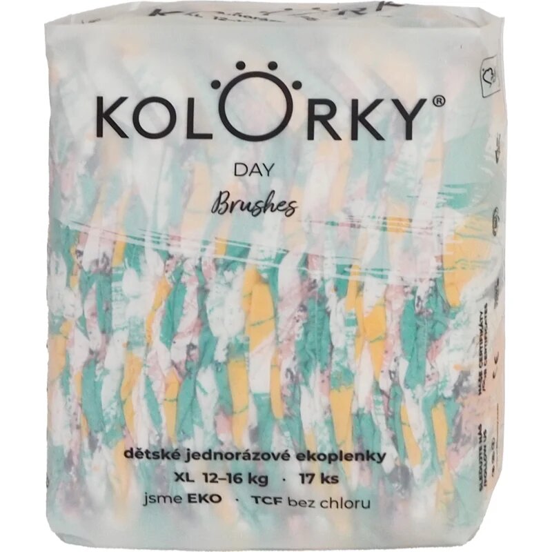 Kolorky Day Brushes jednorázové pleny velikost XL 12-16 Kg 17 ks