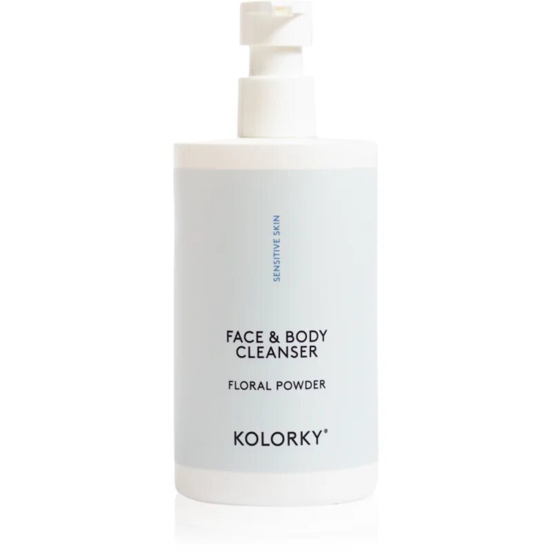Kolorky Face & Body Cleanser jemný mycí gel na obličej a tělo Floral Powder 390 ml