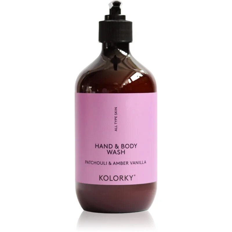 Kolorky Hand & Body Wash mycí gel na ruce a tělo Patchouli &Amber Vanilla 490 ml