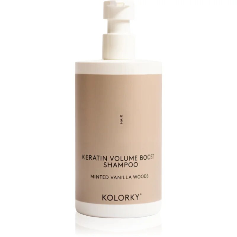 Kolorky Keratine Volume Boost Shampoo šampon pro objem Minted Vanilla Woods 390 ml